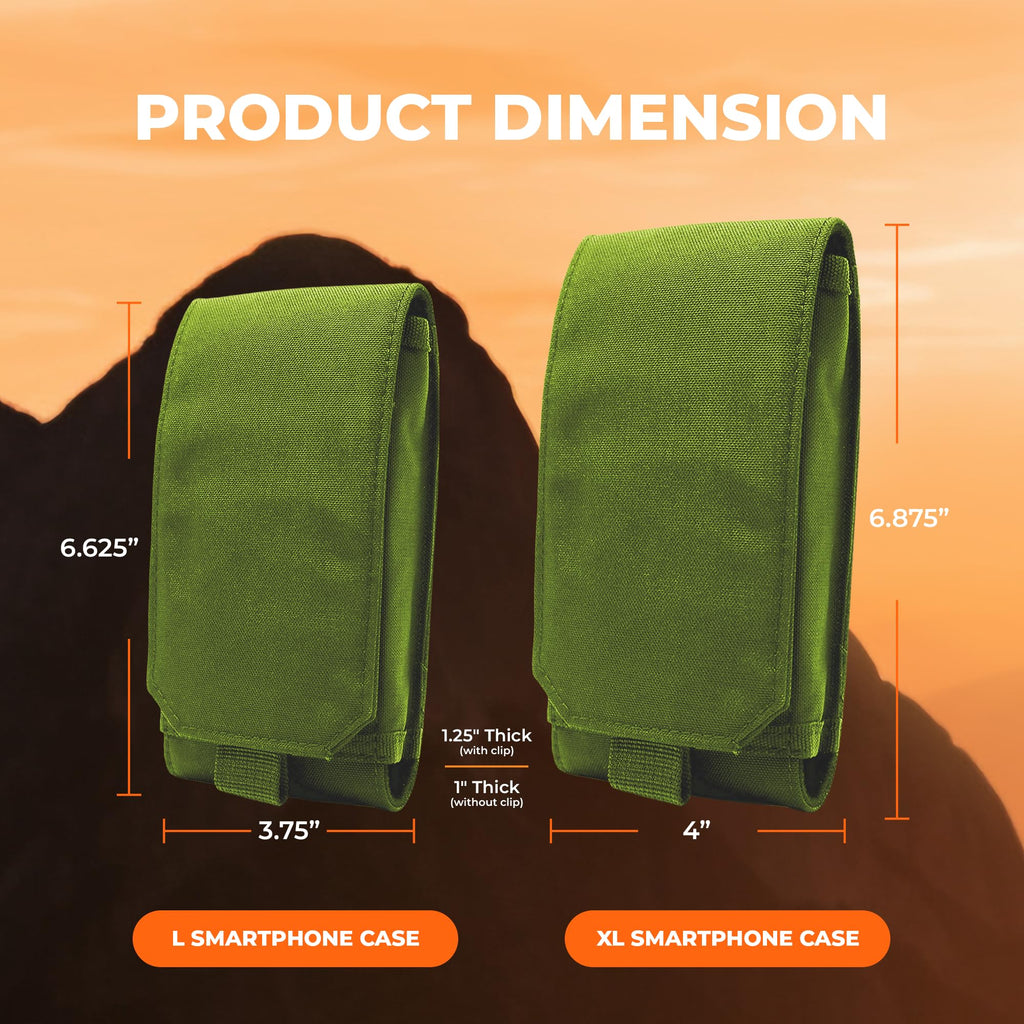 Clakit Smartphone Strap Pack - Backpack Shoulder Strap Pocket (Olive) - Backpack Attachment For Hikers, Travelers, Students, And