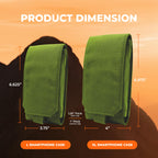 Clakit Smartphone Strap Pack - Backpack Shoulder Strap Pocket (Olive) - Backpack Attachment For Hikers, Travelers, Students, And