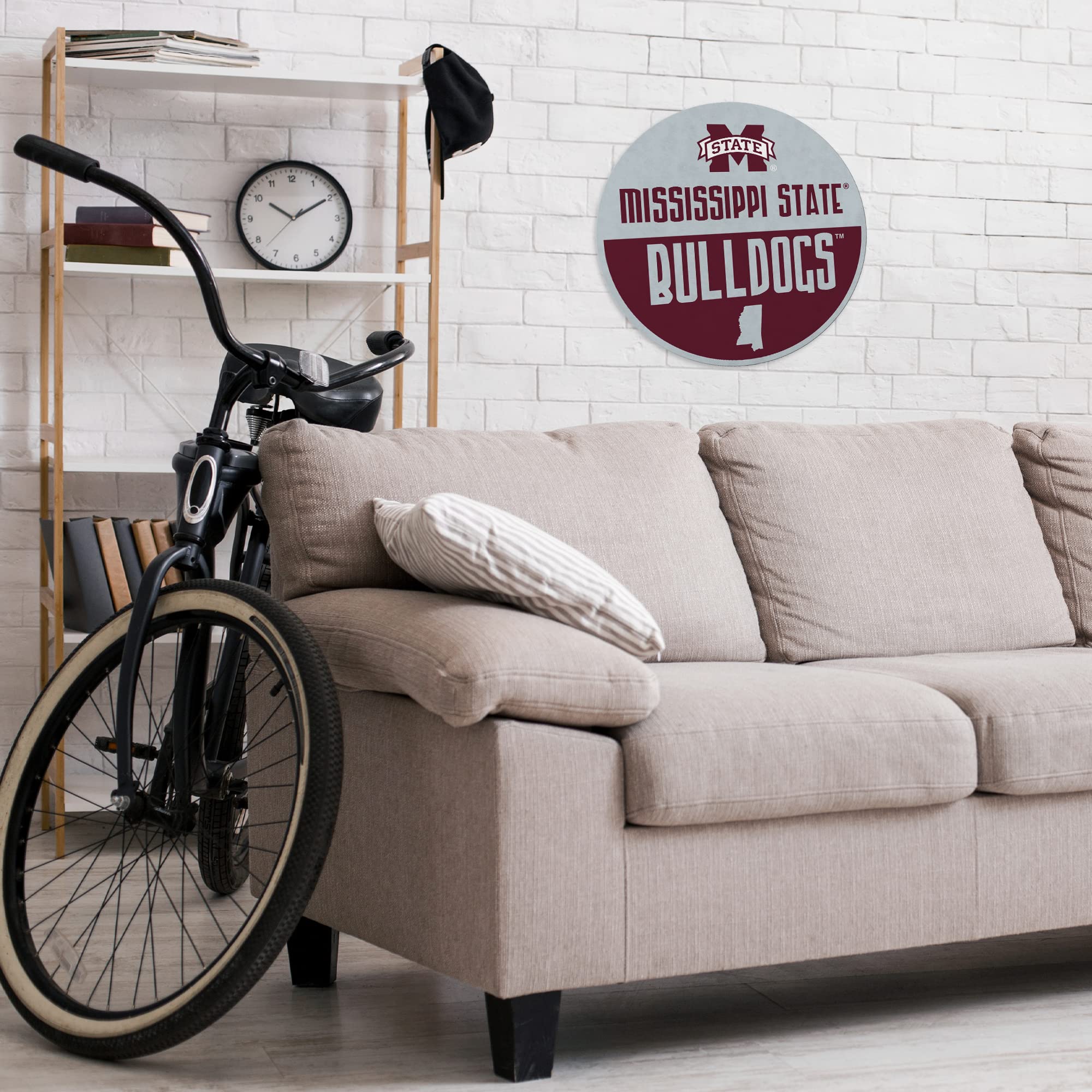 Rico Industries Ncaa Mississippi State Bulldogs Classic Shape Cut Pennant - Home And Living Room D  Cor - Soft Felt Ez To Hang