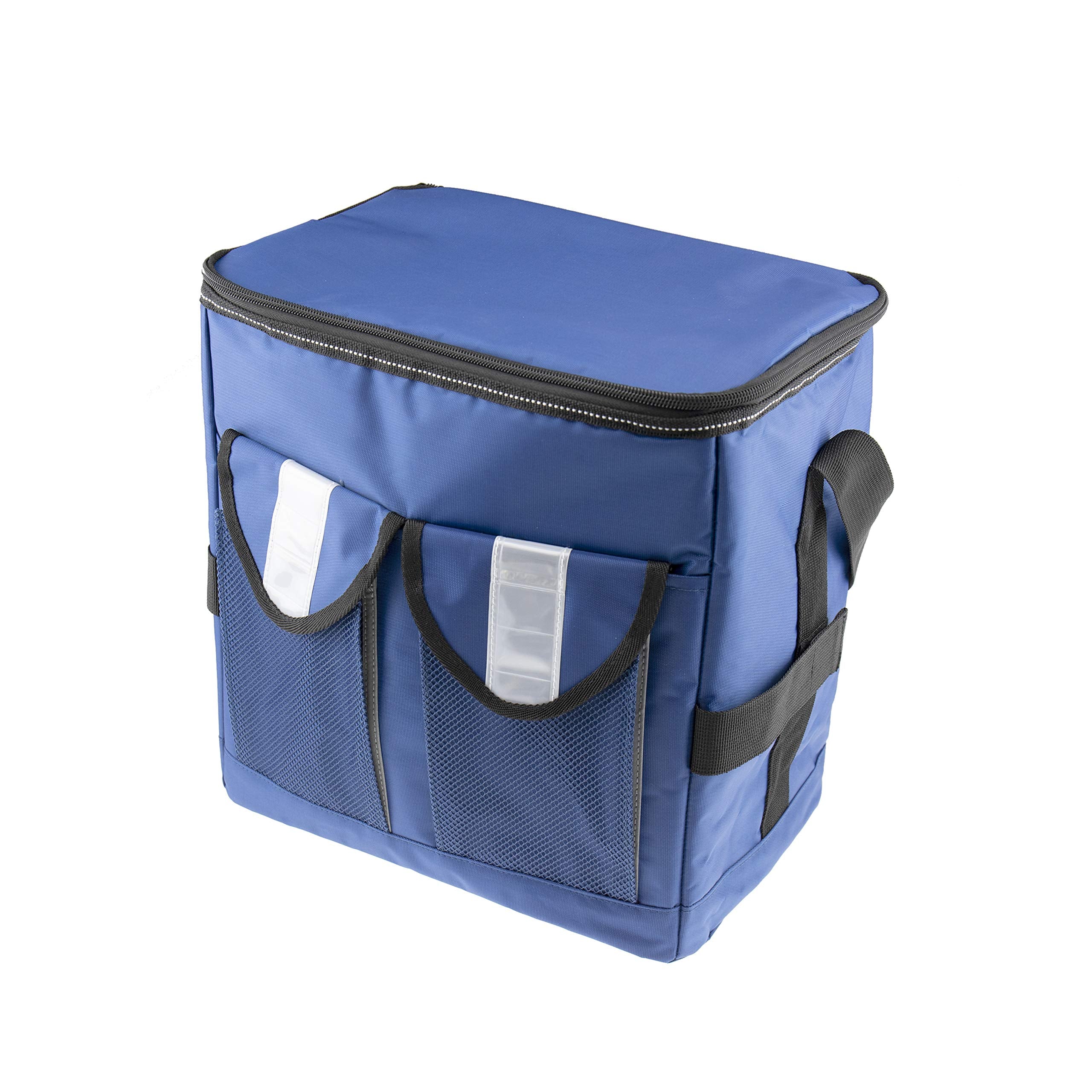 Reliant Outdoor Large Insulated Dark Blue Cooler Bag For Men And Women With Zipper Pockets, Perfect For Work, Beach, Camping, Hi