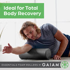 Gaiam Essentials Foam Roller, High Density, 36 Inch, Black