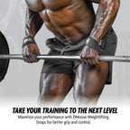 Dmoose Wrist Straps For Weightlifting, Perfect For Gym Workouts, Deadlifts, And Powerlifting, Padded Lifting Straps Gym For Men