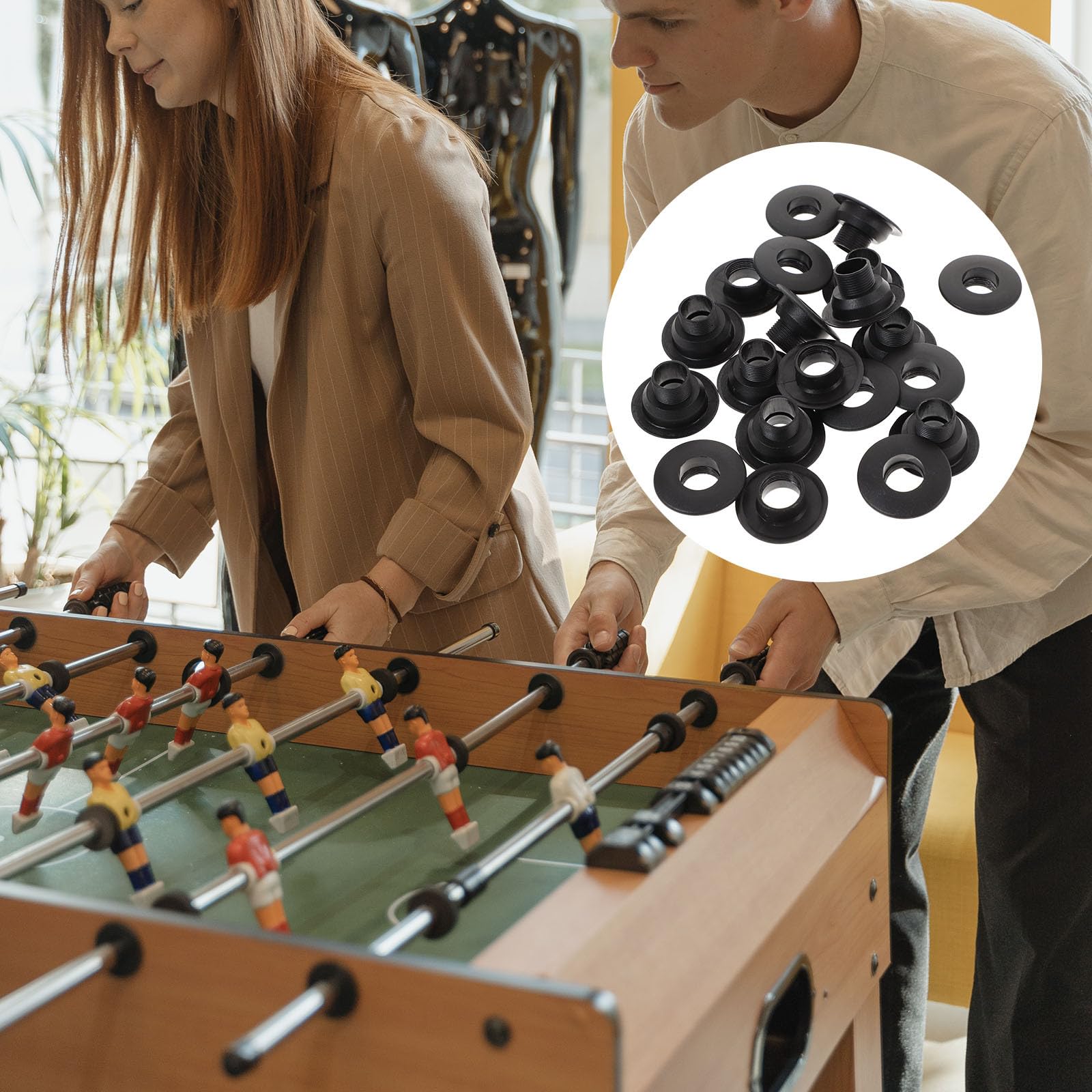 Lioobo Table Foosball Bushings Table Football Bearing Rods Foosball Machine Bearings Foosball Table Parts 10Set