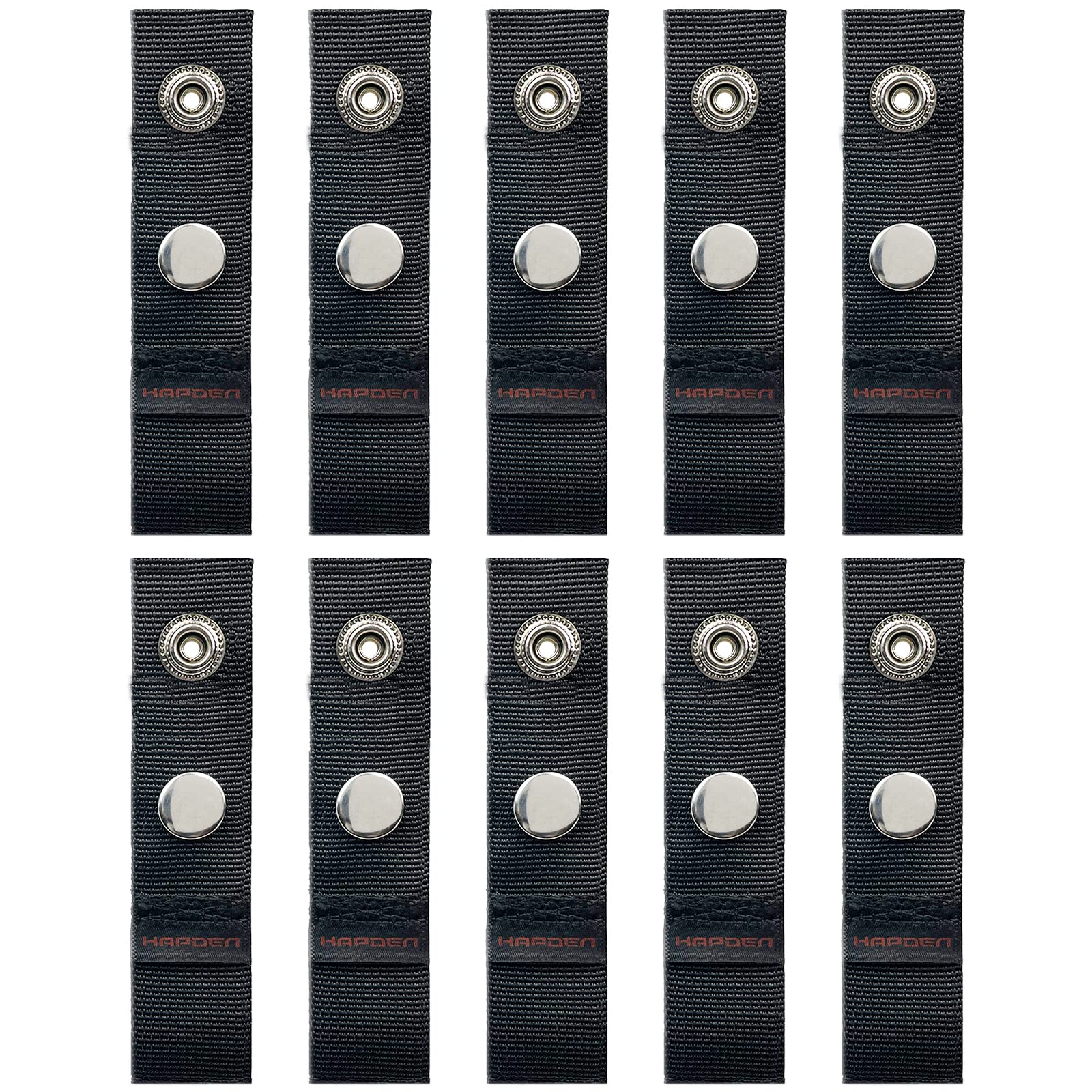 Boat Cover Snap Extender for Boat Canvas,Boat Cover Extensions,Black,Extension Sizes from 1.5 - Built in Finger Loops,10 Packs