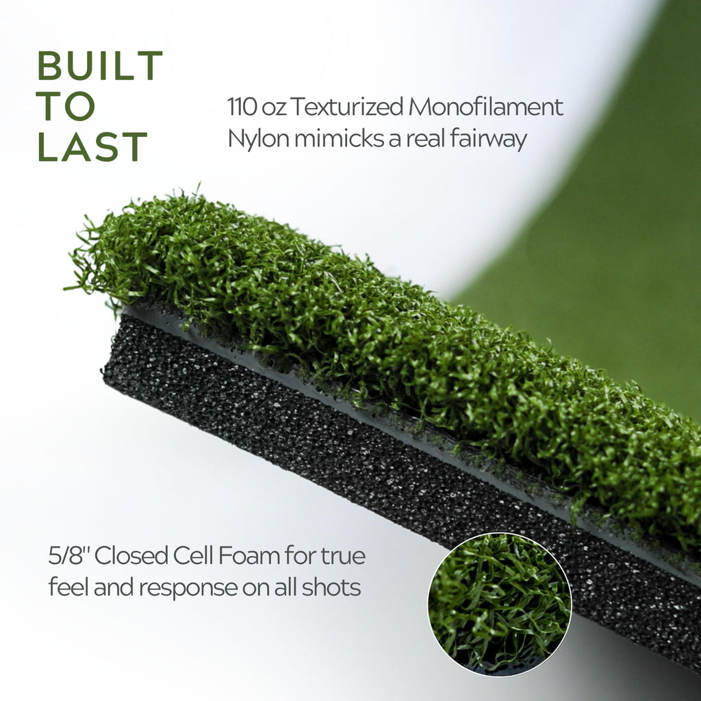 Original Country Club Elite By Real Feel Golf Mat 5X5 Ft, Thick Outdoor & Indoor Turf Practice Mat With Real & Rubber Tee Compat