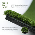 Original Country Club Elite By Real Feel Golf Mat 5X5 Ft, Thick Outdoor & Indoor Turf Practice Mat With Real & Rubber Tee Compat