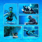 Smaco Scuba Tank Diving Gear For Diver 1L Mini Scuba Tank Oxygen Cylinder With 15-20 Minutes Underwater Breathing Portable Divin