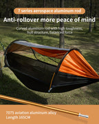 Travel Bird Camping Hammock Tent With Mosquito Net And Sunshade, Extra Large For 2 Person, Lightweight Hanging Hammocks Tree Str