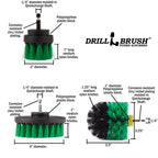Drillbrush Green Kitchen Cleaning Drill Brushes - Stainless Steel Sink Cleaner/Copper Sink Cleaner - Electric Stove Cleaner/Gas