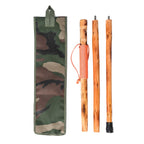 Forest Pilot 3 Pieces Detachable Fir Wood Walking Stick Wolf Carving With A Compass(Nature Color, 55 Inches, 1 Piece)