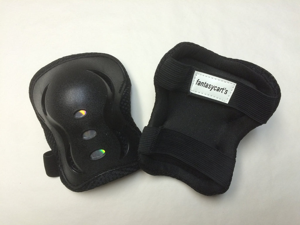 Fantasycart'S Kid'S Roller Blading Wrist Elbow Knee Pads Blades Guard 6 Pcs Set In Black