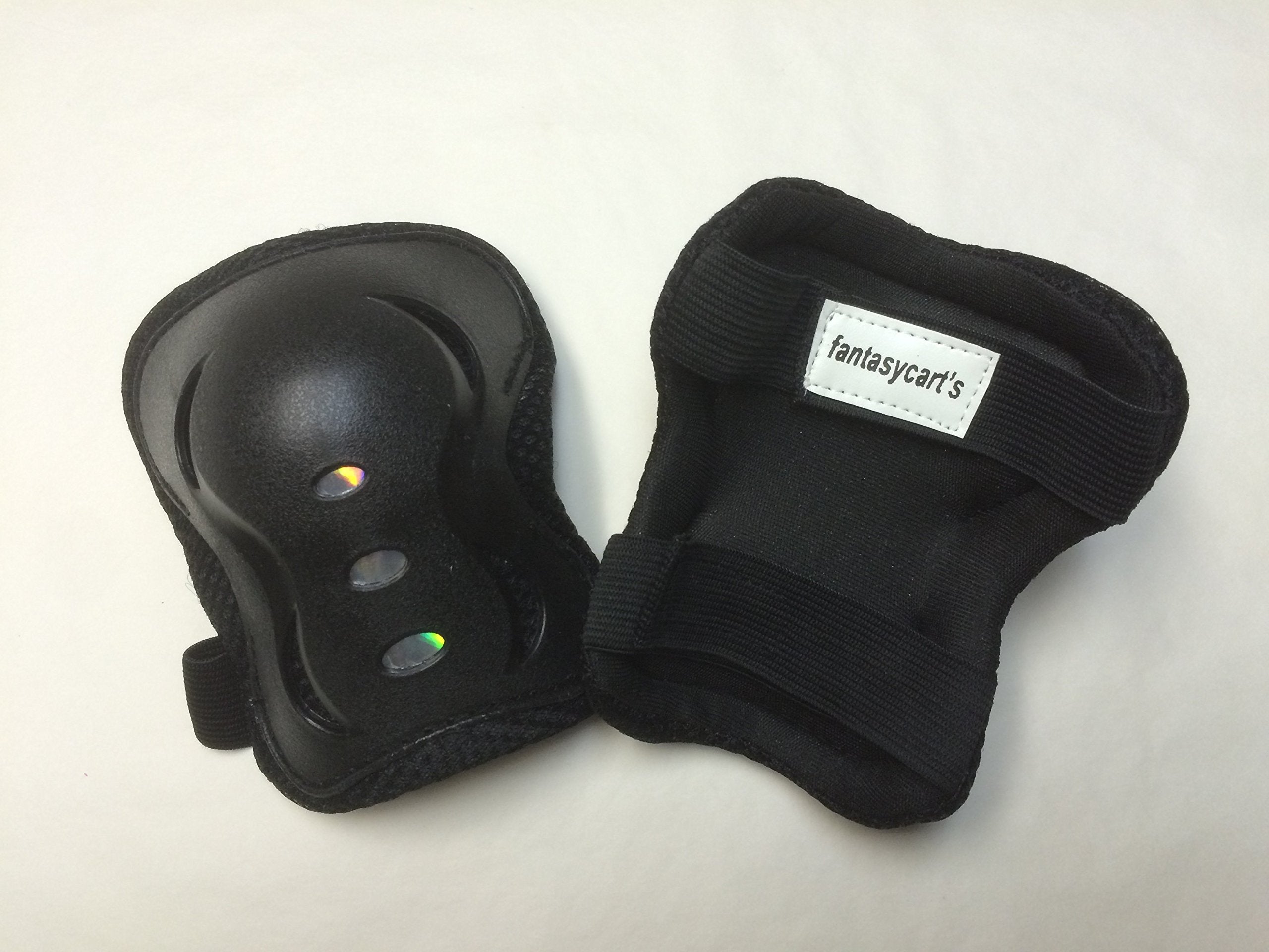 Fantasycart'S Kid'S Roller Blading Wrist Elbow Knee Pads Blades Guard 6 Pcs Set In Black