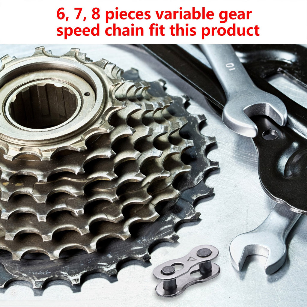Hotop 8 Pairs Bicycle Missing Link For 6, 7, 8, 9, 10 Speed Chain, Silver, Reusable (6 7 8 Speed)