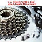 Hotop 8 Pairs Bicycle Missing Link For 6, 7, 8, 9, 10 Speed Chain, Silver, Reusable (6 7 8 Speed)