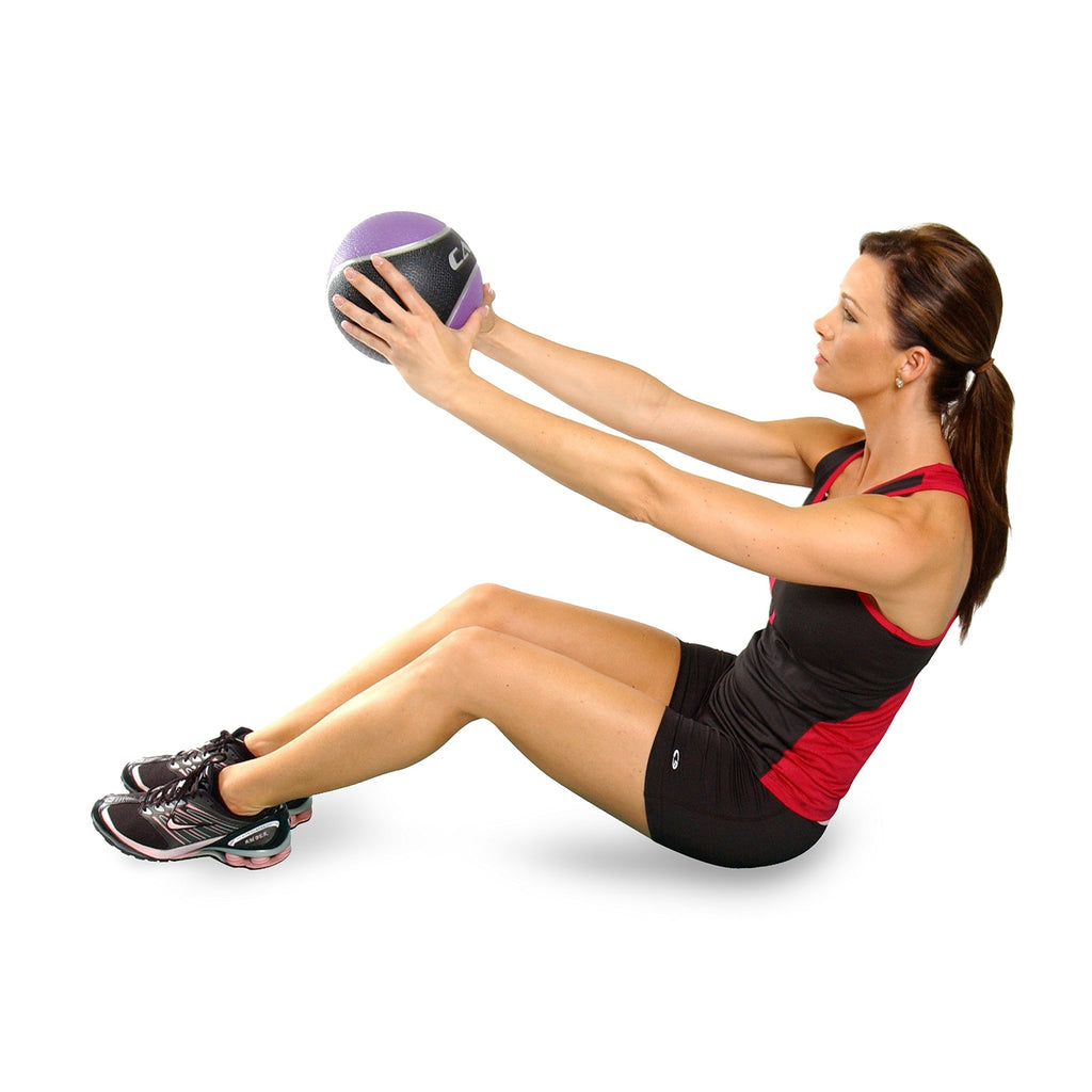 Cap Barbell Rubber Medicine Ball, 10-Pound, Red