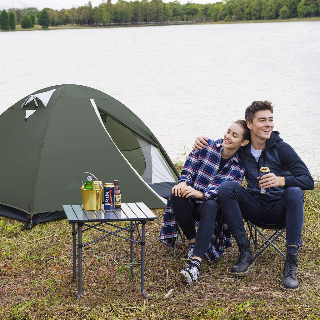 Bisinna 2 Person Camping Tent Lightweight Backpacking Tent Waterproof Windproof Two Doors Easy Setup Free Standing Double Layer
