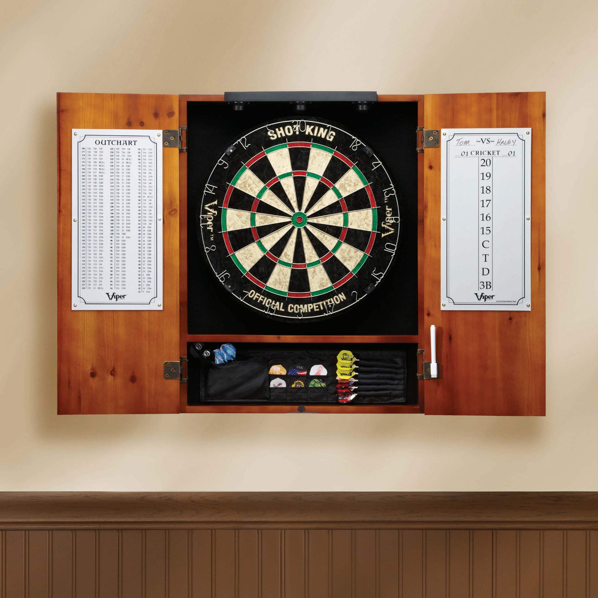 Viper Shadow Buster Dartboard Cabinet Mounted Display Light, With Ac Adapter,Black.