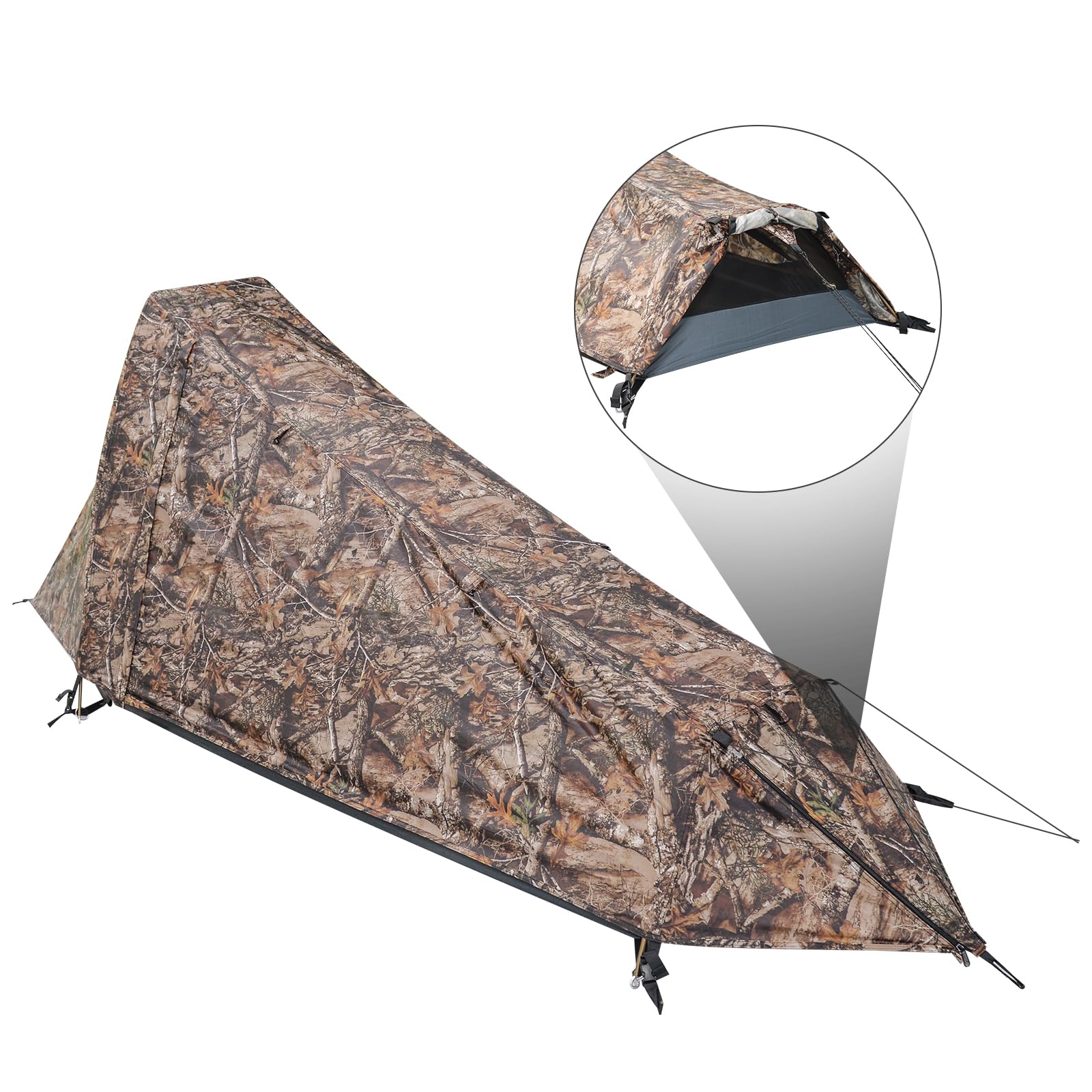 Geertop Ultralight Backpacking Tent For 1 Person Waterproof Single Person Tent For Outdoor Camping Hiking Motocycle Travel