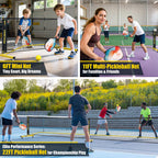 Pickleball Set With Net, Portable 3-In-1 Pickle Ball Net With Wheels, 6Ft/11Ft/22Ft Pickleball Net With Carry Bag, Designed For