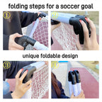 KiBiGOAL Mini Toddler Soccer Goal Set, White Foldable Goal for Kids, Kids Goals for The Backyard + Indoor + Outdoor Soccer Toy(2