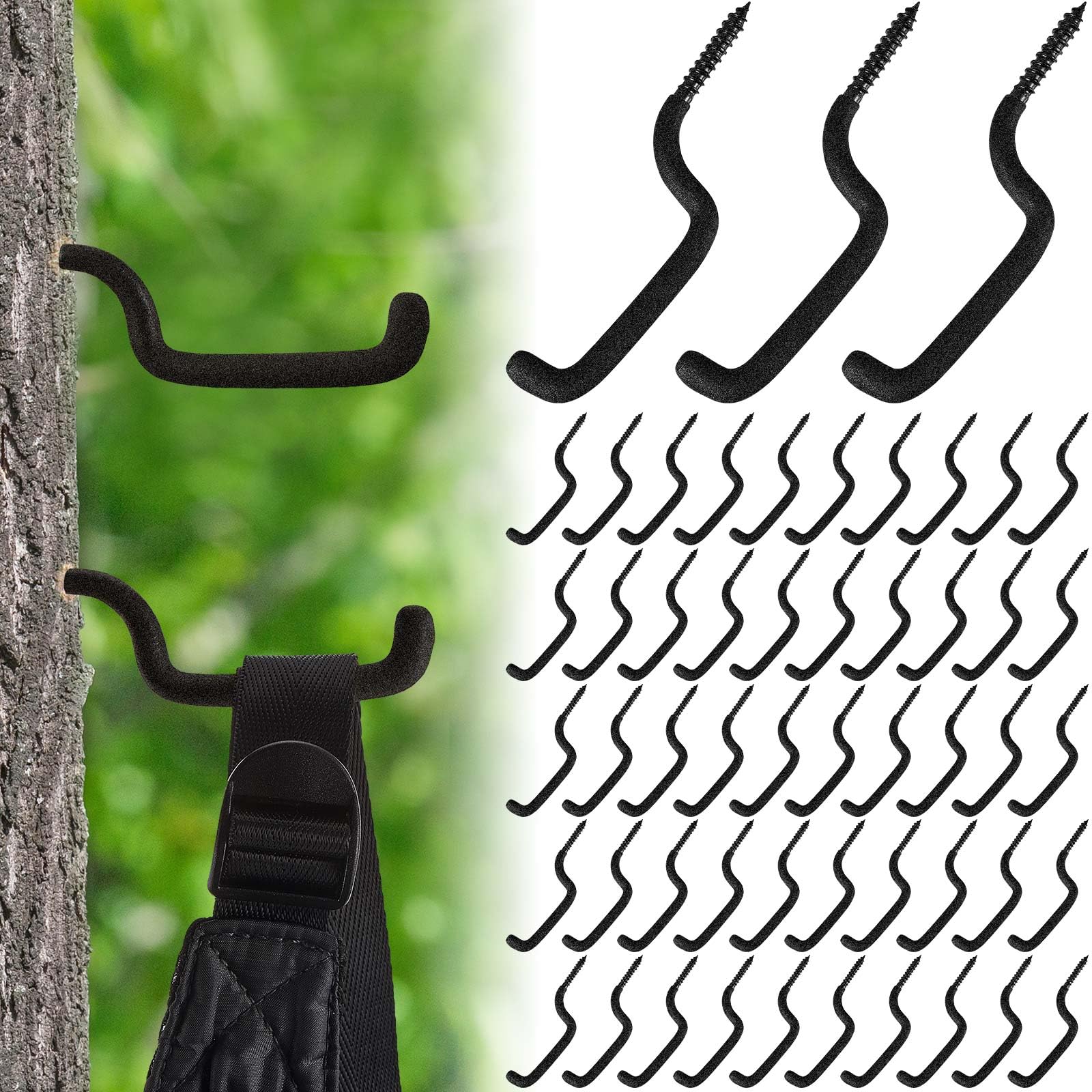 Amylove 20 Pcs Bow Hangers For Tree Stand Bow Hooks For Hunting Archery Bow Hunting Accessories Tree Stand Accessories Bow Gear