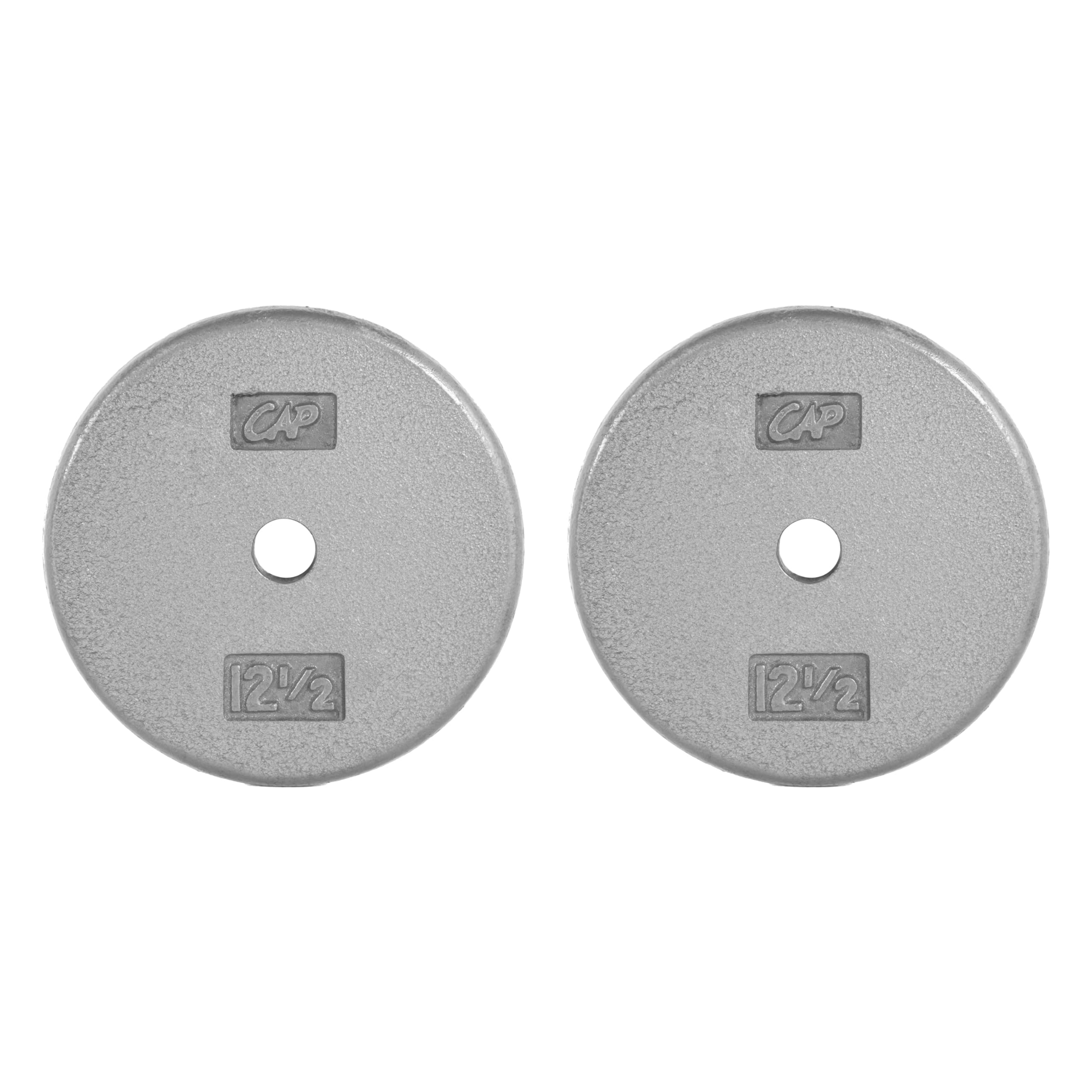 CAP Barbell Cast Iron Standard 1-Inch Weight Plate Set - Barbell Weights for Home Gym, Strength Training, and Weightlifting, 12.
