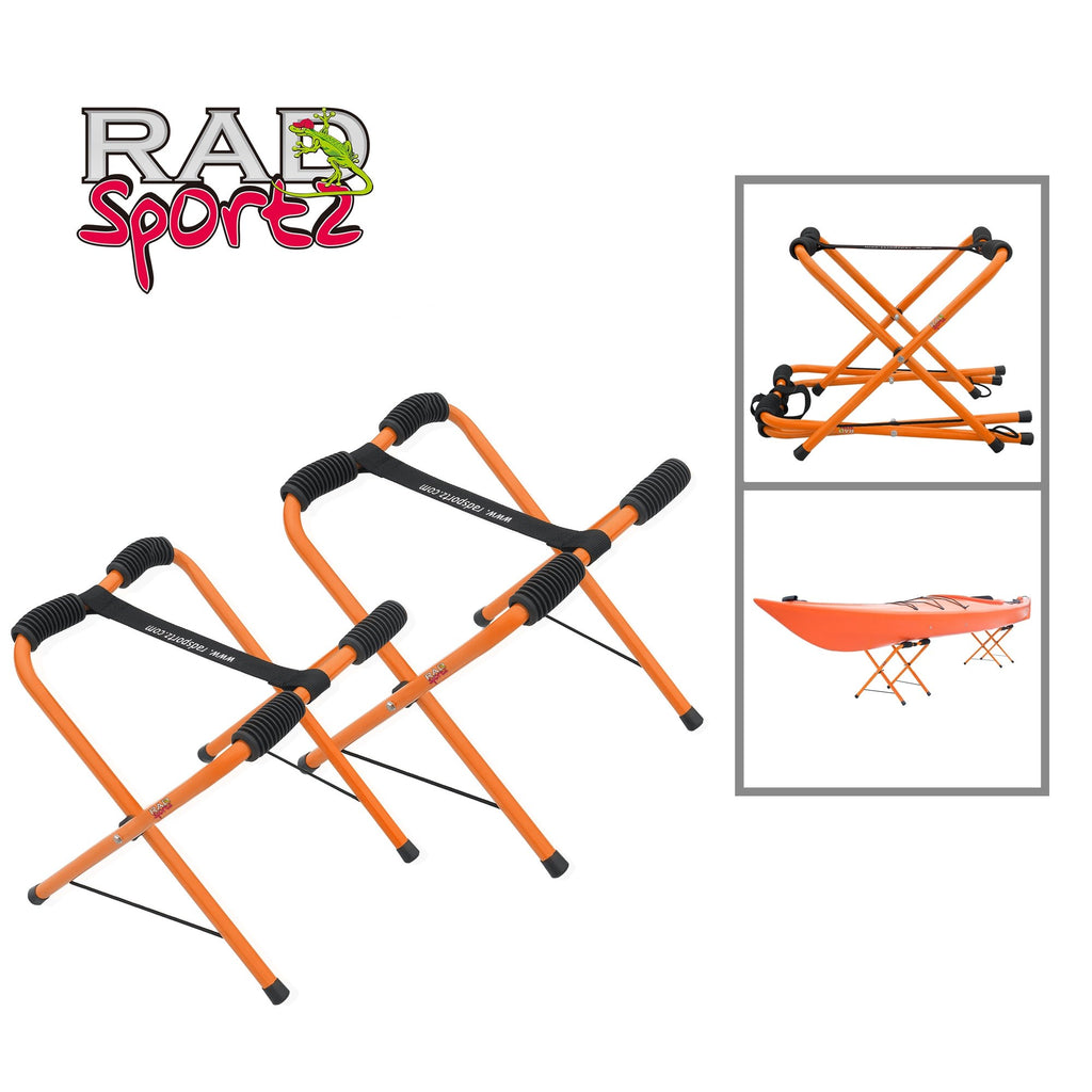 Rad Sportz Portable Kayak Easy Stands Fold For Easy Storage Carry Bag Included Yellow