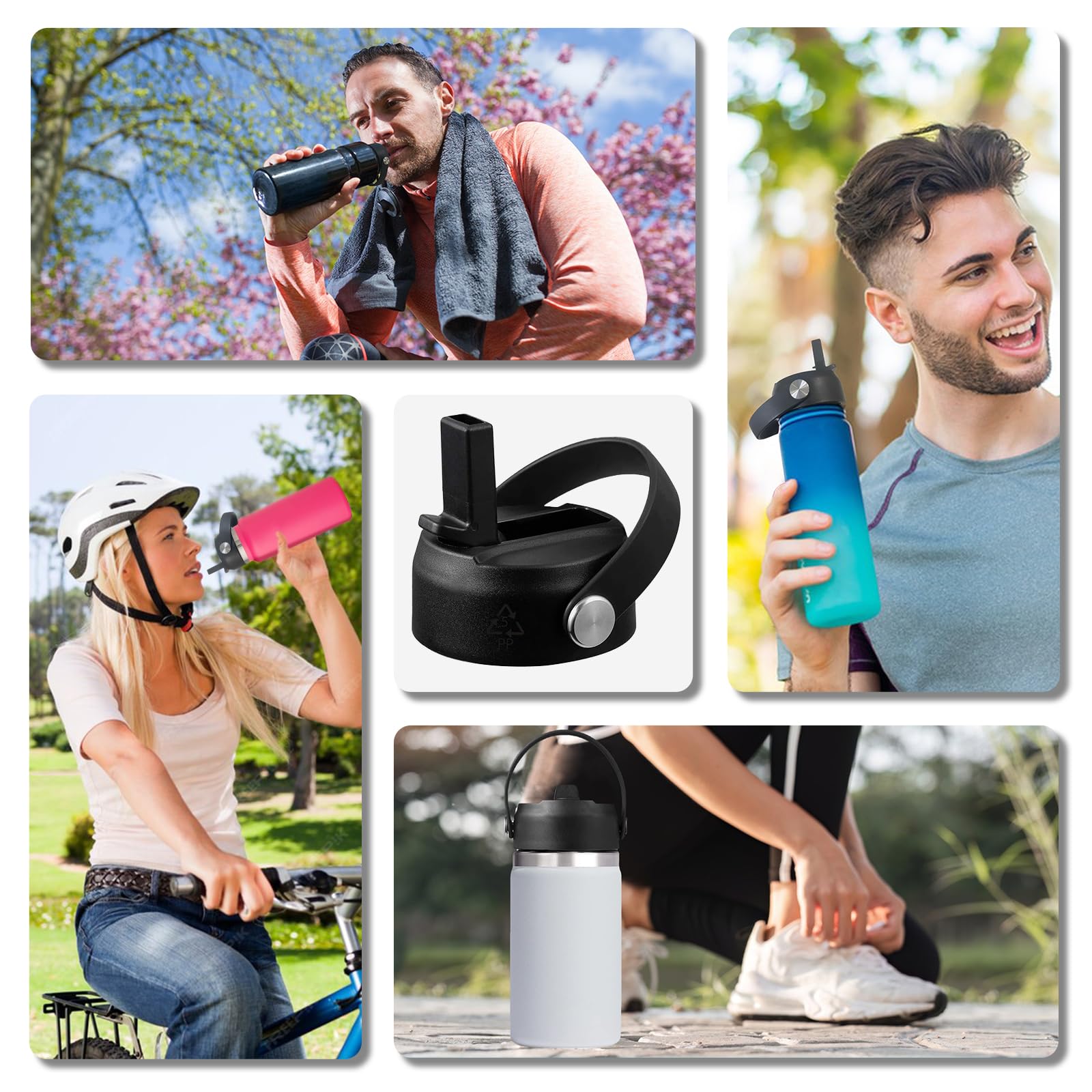 Llcjyycy Straw Lid For Hydroflask,Lids With Straw For Hydro Flask Wide Mouth 20 32 40 Oz,Cap For Hydro Flask Straw Lid Replaceme