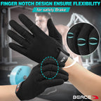 Beace Full Finger Weight Lifting Gym Gloves With Anti-Slip Leather Palm For Workout Exercise Training Fitness And Bodybuilding F
