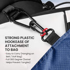Finger Ten Golf Pouch Bag For Valuables Tee Color With 4 Golf Pencil Pack, Zippered Pocket Gear Clip Hook To Bag (Blue Pouch Bag