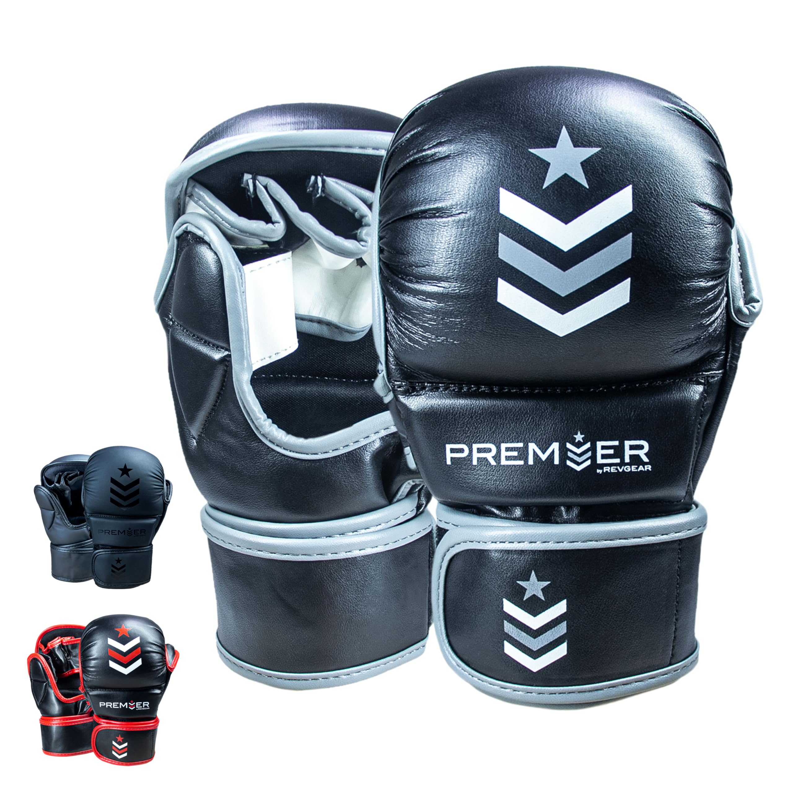 Revgear MMA Gloves Premier 7 Oz, MMA Sparring Gloves, Punching Gloves, Boxing Training Gloves, Heavy Bag Gloves for Men and Wome