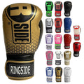 Ringside Apex Bag Gloves, IMFTech Boxing Gloves with Secure Wrist Support, Synthetic Boxing Gloves for Men and Women, Black and