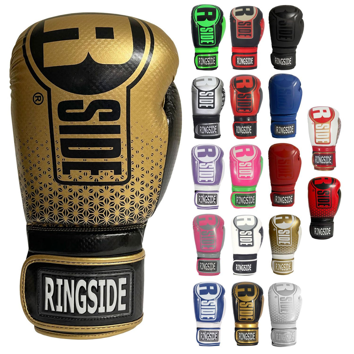 Ringside Apex Bag Gloves, IMFTech Boxing Gloves with Secure Wrist Support, Synthetic Boxing Gloves for Men and Women, Black and