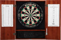 Viper By Gld Products Metropolitan Solid Wood Cabinet & Sisal/Bristle Dartboard Ready-To-Play Bundle: Deluxe Set (Dead On Dartbo