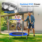 SereneLife 36 Mini Foldable Toddler Trampoline with Handle Bar, Rebounder Trampoline for Kids, Indoor/Garden Fitness & Play, Exe