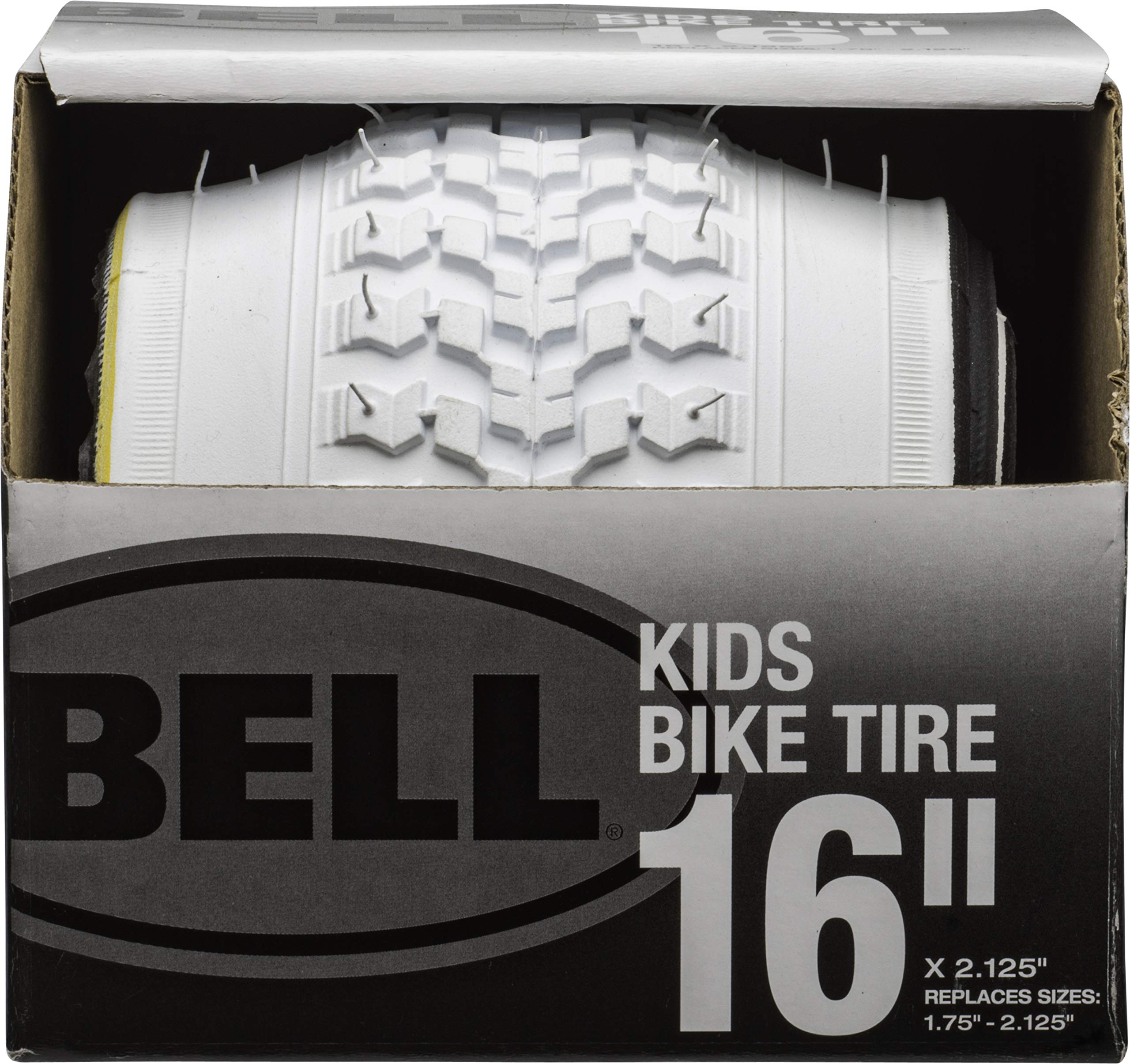 Bell 7091033 Kids Bike Tire, 16'' X 1.75-2.125'', White