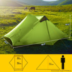 Lanshan Ultralight Tent 3-Season Waterproof Backpacking Tent For 2 Person Camping, Climbing, Hiking, Travelling, Mountaineering,
