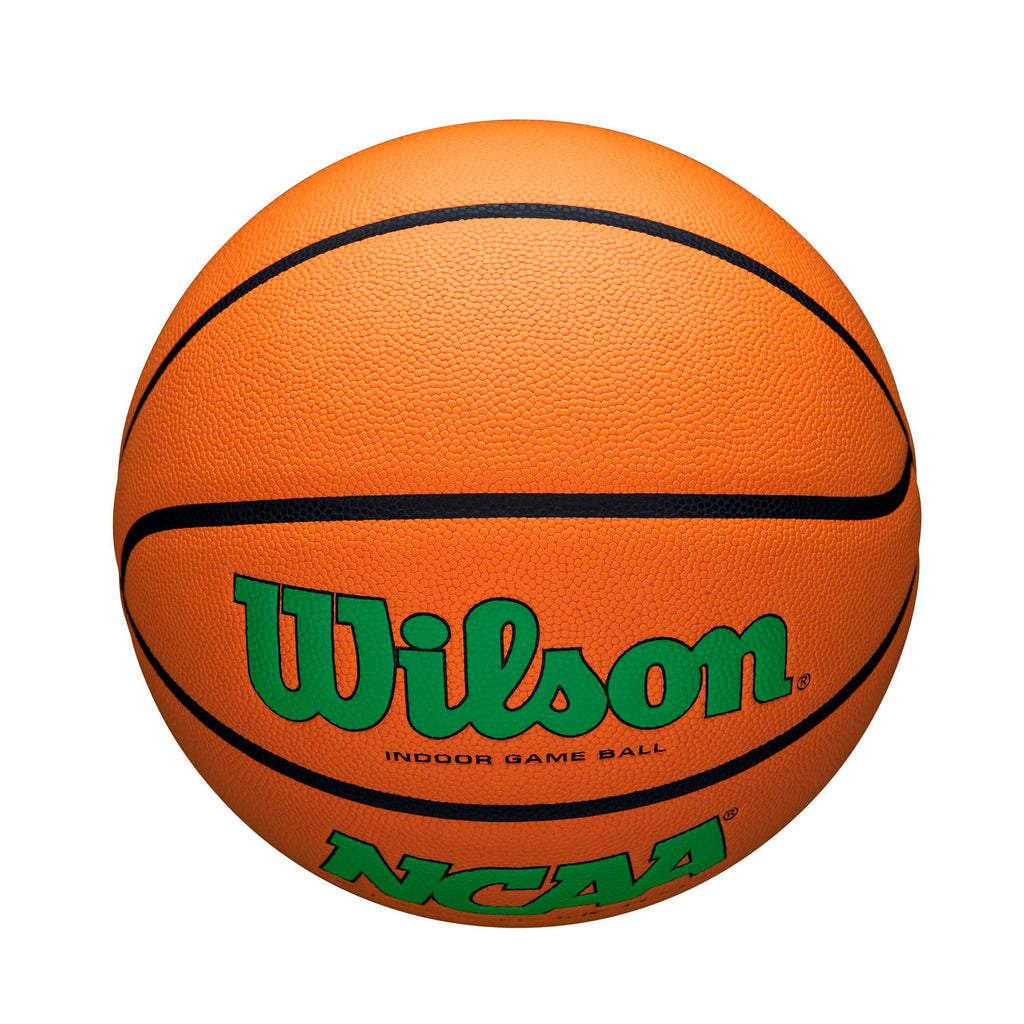Wilson Ncaa Evo Nxt Official Indoor Game Basketball - Green/Orange, Size 6-28.5''