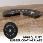 Fitvids 2'' Olympic Bumper Plate Weight Plates With Steel Hub, 50-Pound Set, 2X 10Lb, 2X 15Lb, Rubber