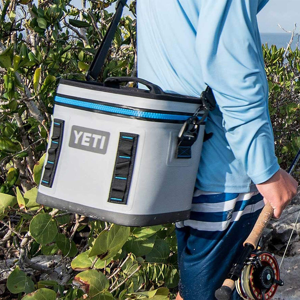 YETI Hopper Flip 8 Portable Cooler, Fog Gray/Tahoe Blue