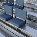 Flash Furniture Grandstand Comfort Seats By Flash - Navy Blue Stadium Chair - 2 Pack 500 Lb Rated Folding Chair - Carry Handle -