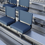 Flash Furniture Grandstand Comfort Seats By Flash - Navy Blue Stadium Chair - 2 Pack 500 Lb Rated Folding Chair - Carry Handle -