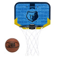 Franklin Sports NBA Memphis Grizzlies Mini Over The Door Basketball Hoop - Kids Indoor Mini Hoop with Ball - NBA Fan Shop Toy fo
