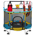 Trampoline for Kids, 5FT Adjustable for Toddler, Indoor/Outdoor Baby Trampoline with Enclosure Net, Gifts for Boys & Girls