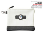 Clip Wipes Golf Pouch Custom Logo  Personalized Logo Zipper Golf Accessories Pouch (White)
