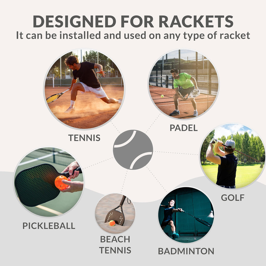 Palbea White Padel Overgrip - Pack Of 12 - Extra Grip & High Sweat Absorption - Non-Slip & Soft Touch - Perfect For Padel, Tenni