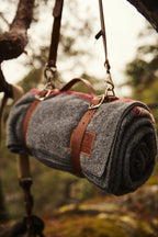 1844 Helko Werk Germany Waxed Canvas Bedroll & Swiss Army Blanket Bundle - Camping Bedroll With Leather Straps And Zipper - Wate