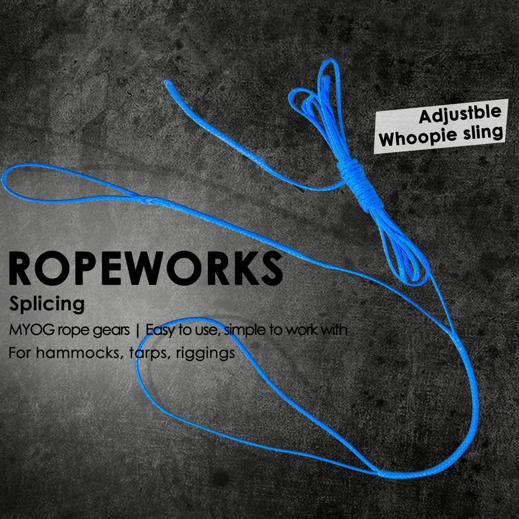 Emma Kites Blue 1.6Mm Uhmwpe Braided Cord Spliceable Utility Cord Diy Leash Tent Tarp Guyline Hammock Ridgeline Whoopie Sling Be