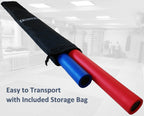 F.A.L. Product Martial Arts Equipment Foam Padded Sticks With Carry Bag Case Set 2 Pieces (Blue & Red)