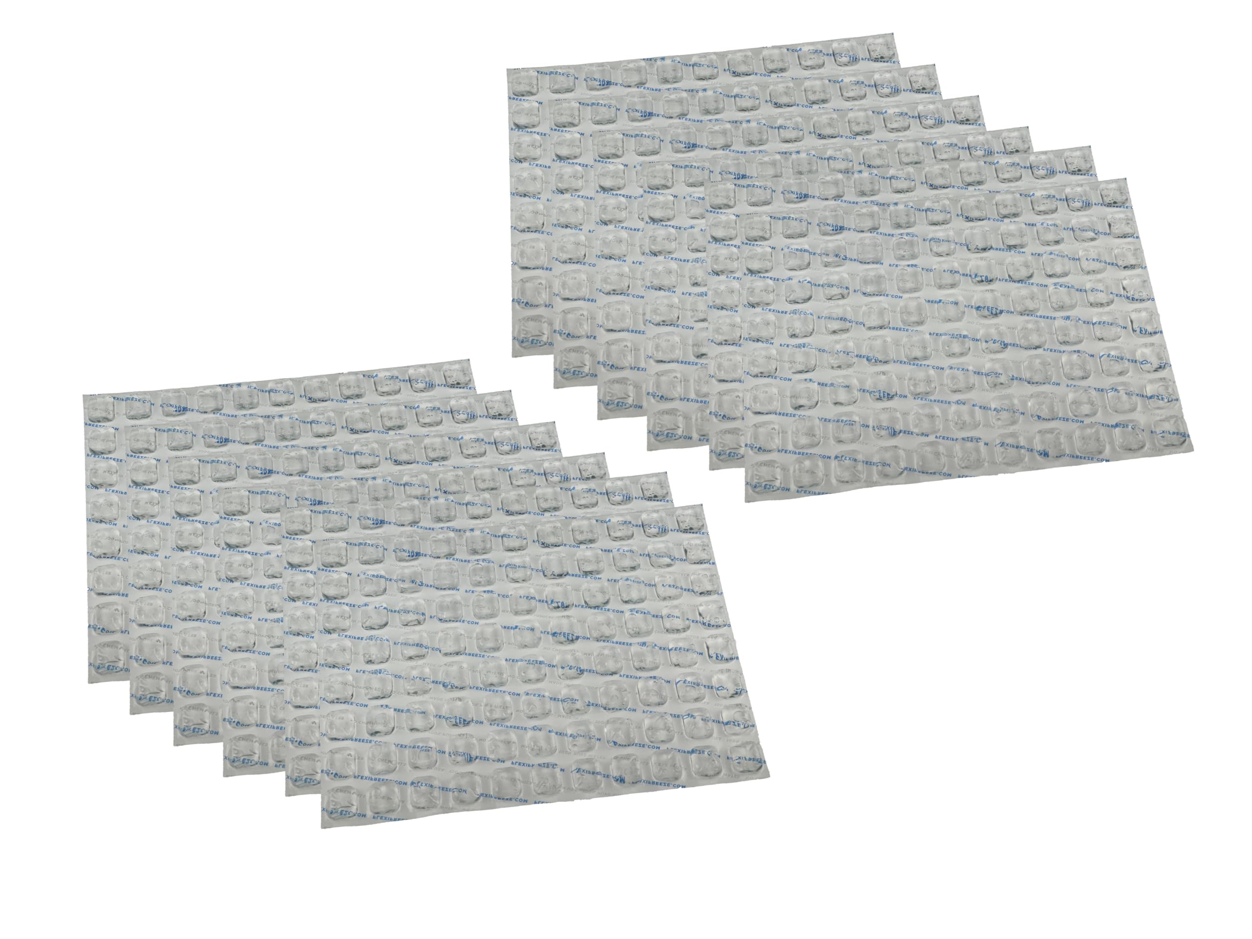 FlexiFreeze Reusable Ice Packs for Coolers - Ice Sheet Freezer Packs with 88 Ice Cubes, Flexible & Cuttable (12 Pack)